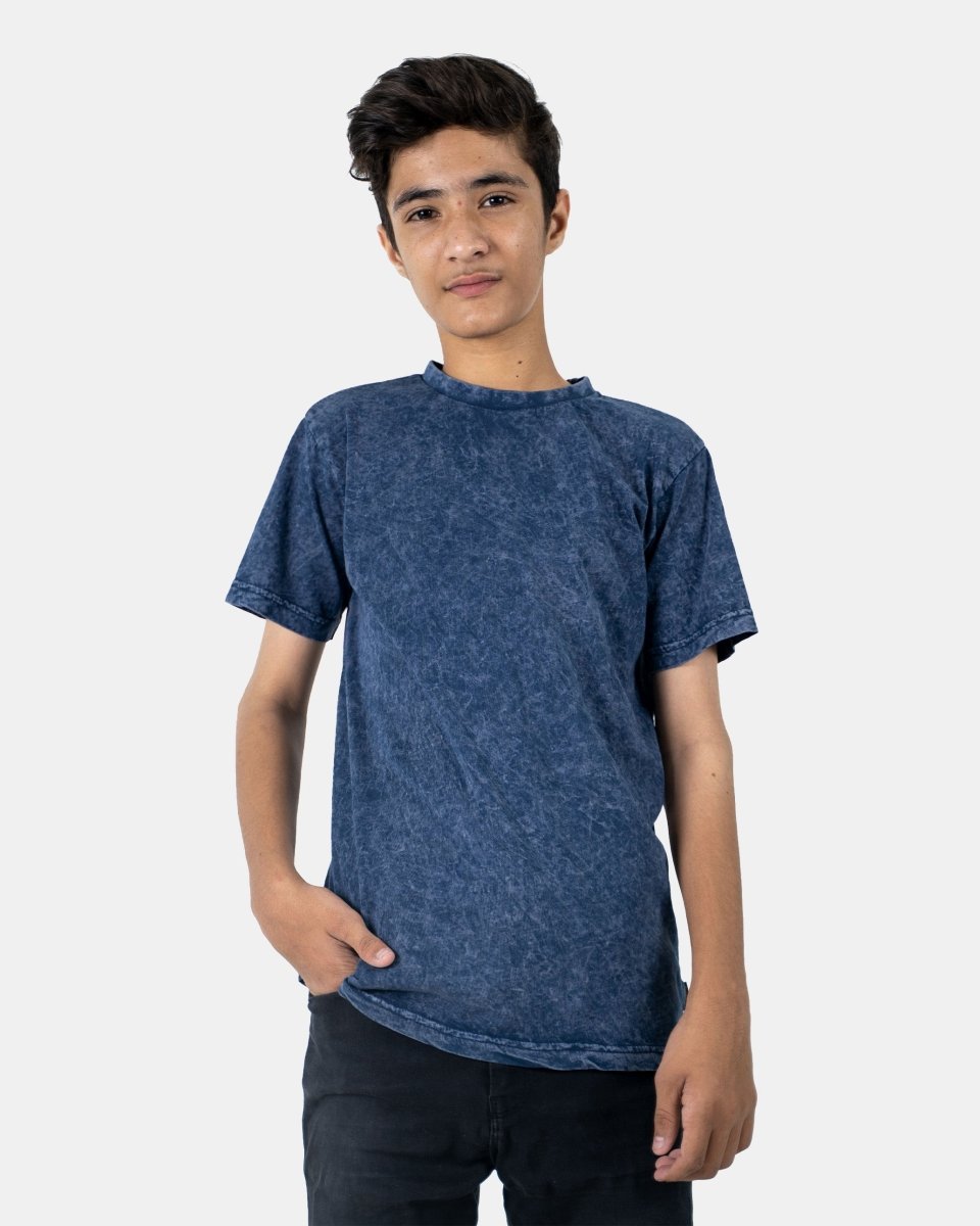 Navy Kids Bleach - Effect T-Shirt