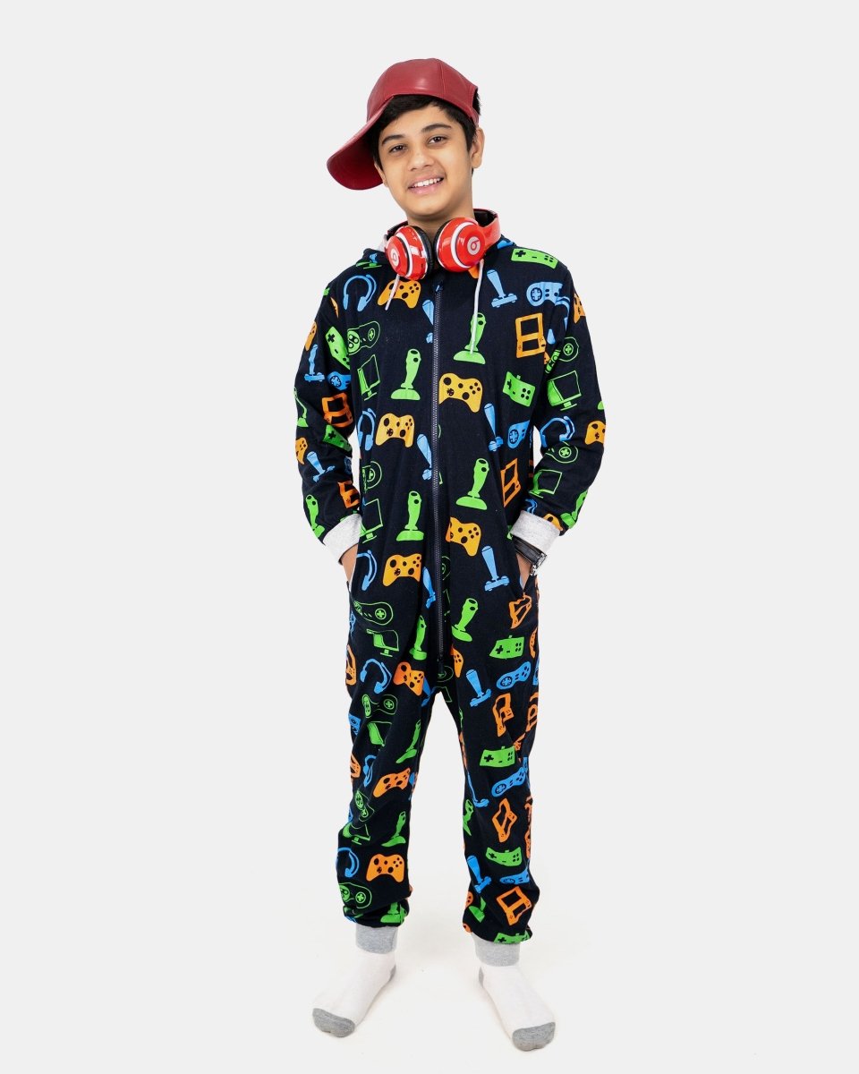 Navy Kids Gaming Onesie