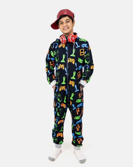 Navy Kids Gaming Onesie