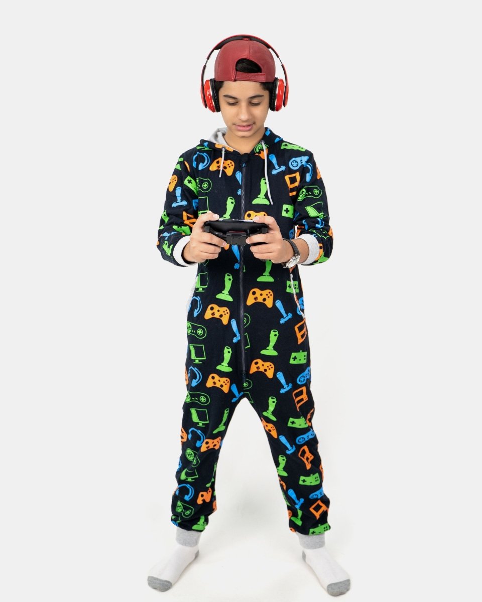 Navy Kids Gaming Onesie