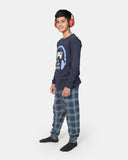 Navy Kids Nightwear Cotton Pajamas