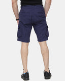 Navy Knee Length Cargo Shorts