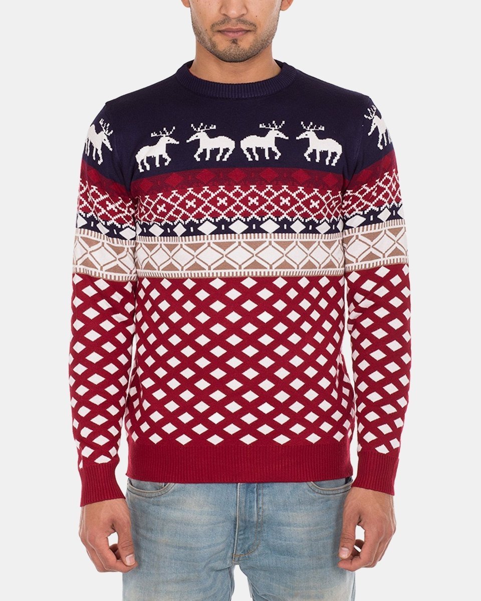 Navy Mens Novelty Knitted Jumpers