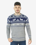 Navy Moose Knitted Men’s Xmas Jumper