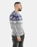 Navy Moose Knitted Men’s Xmas Jumper