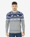 Navy Moose Knitted Men’s Xmas Jumper