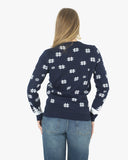 Navy Pub Novelty Womens Xmas Jumper