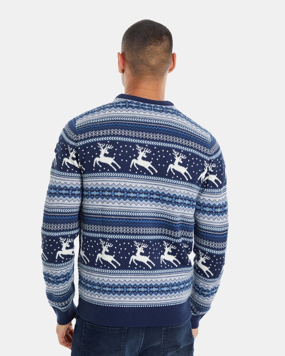Navy Retro Christmas Jumper