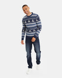 Navy Retro Christmas Jumper