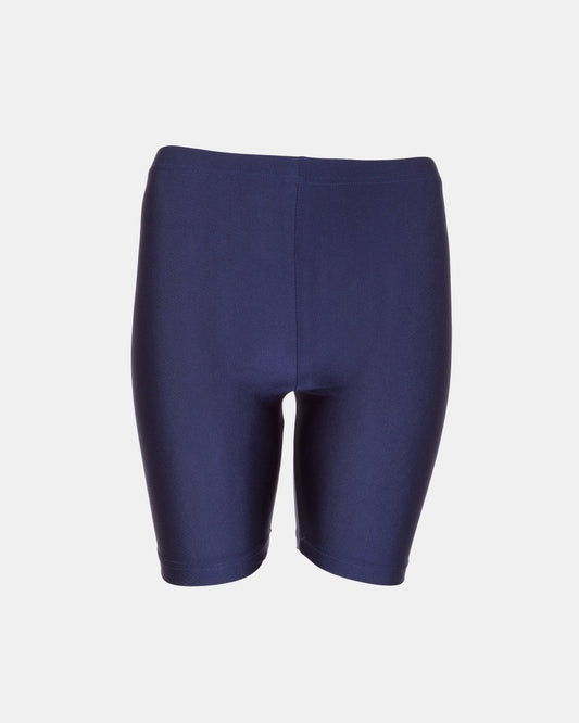 Navy Shiny Nylon Lycra Shorts: