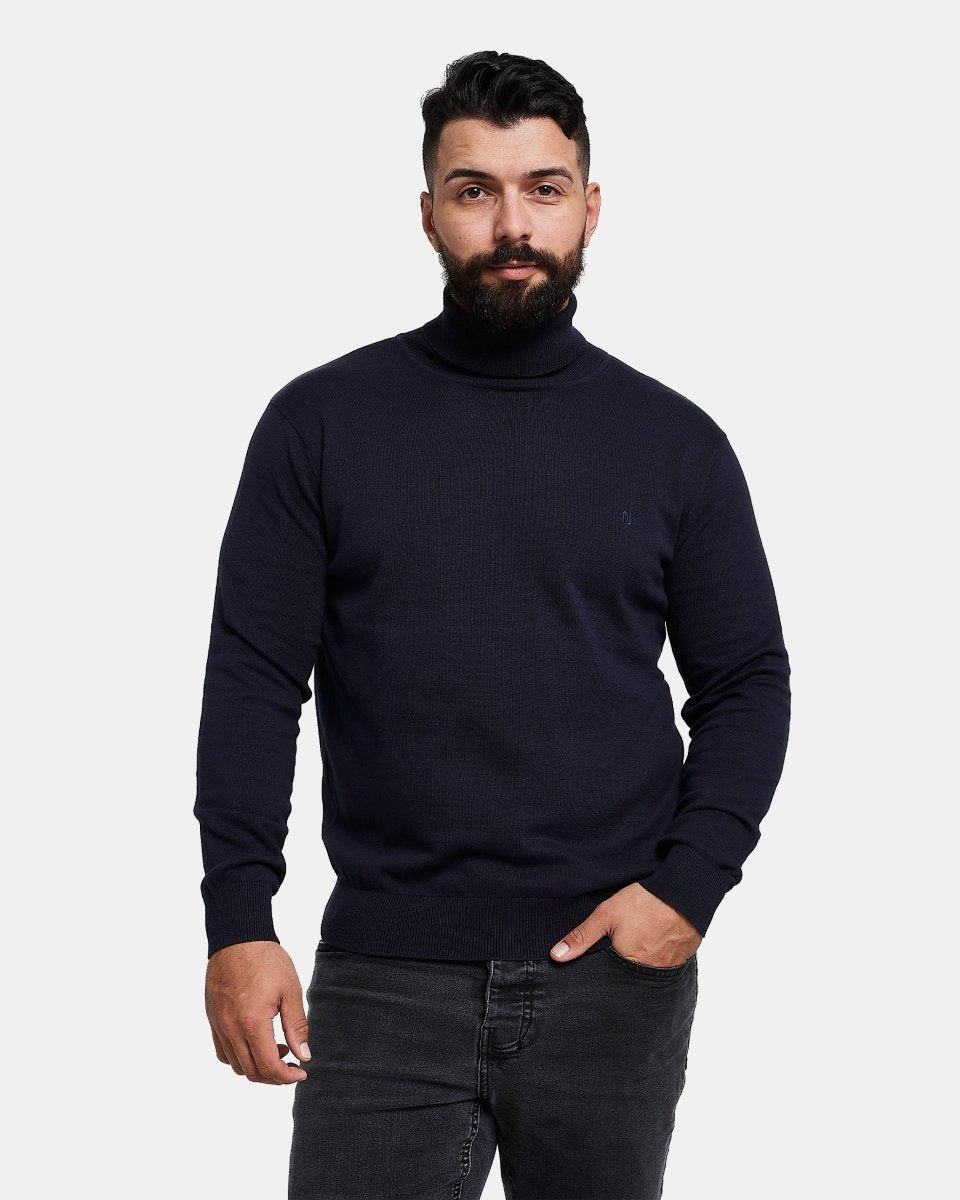Navy Turtleneck Long Sleeve Jumper