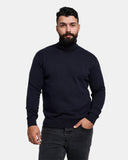 Navy Turtleneck Long Sleeve Jumper