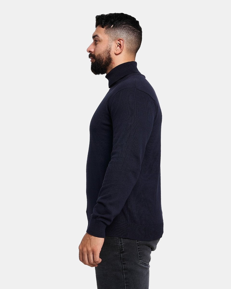 Navy Turtleneck Long Sleeve Jumper
