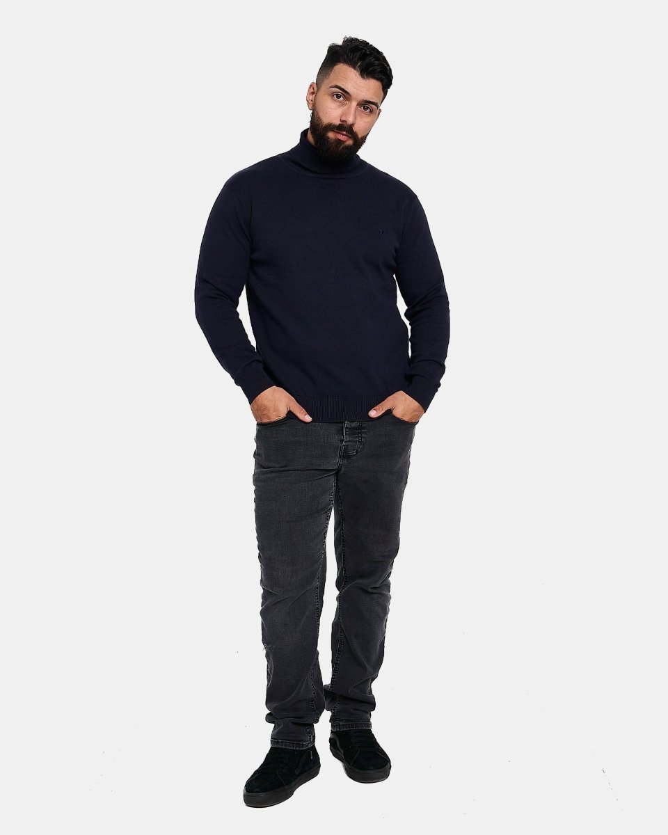 Navy Turtleneck Long Sleeve Jumper