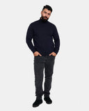 Navy Turtleneck Long Sleeve Jumper