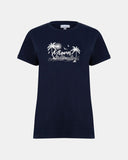 Navy Womens Miami Pale Printed T-Shirt