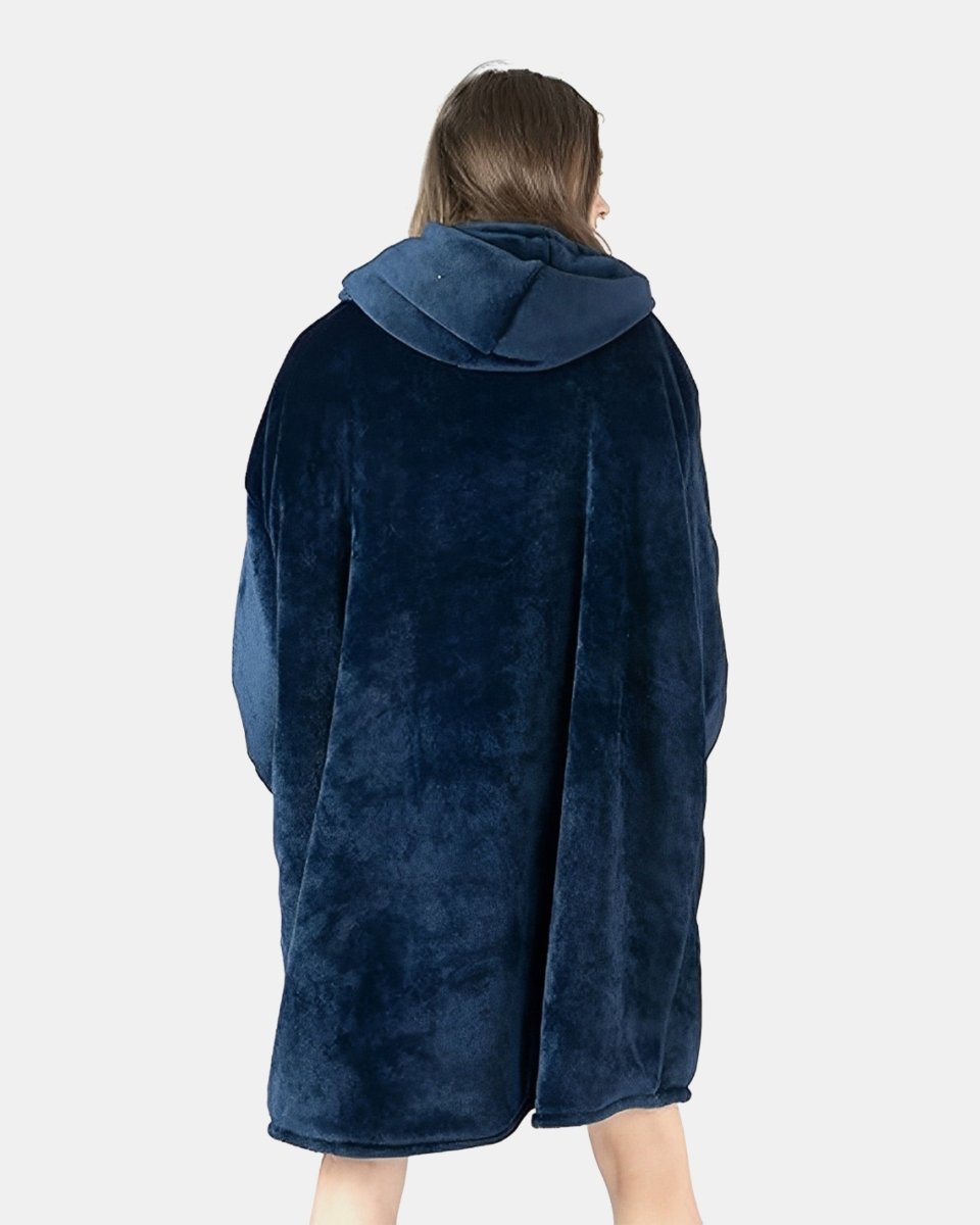 Navy Women's Sherpa Lining Hoodie