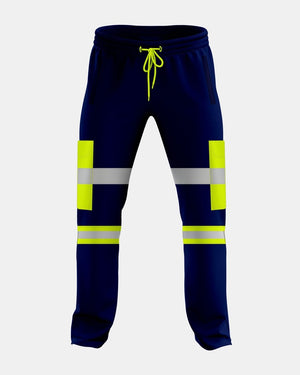 Hi-Vis Workwear Trouser | Neon Green & Navy with Reflective Tape – NOROZE