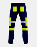 Neon Green/Navy Hi Vis Trousers - 2