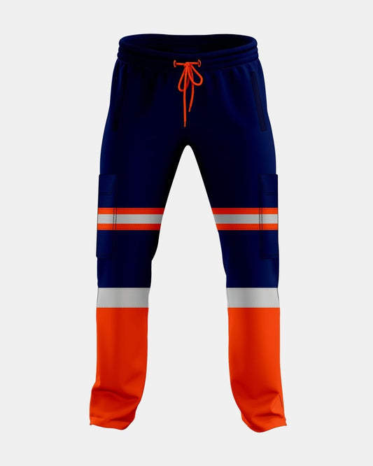 Neon Orange/Navy Hi Vis Trousers - 1