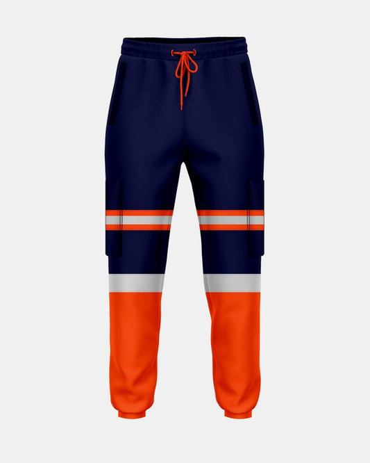 Neon Orange/Navy Hi Vis Trousers - 5