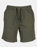 Olive Elasticated Waist Cotton Casual Shorts