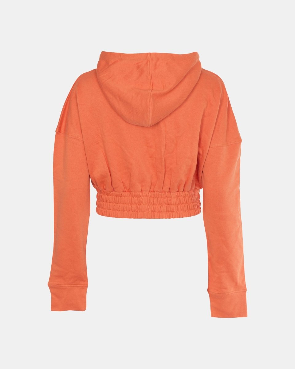 Orange Ladies Zip - Crop Hoodie