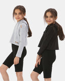 Pack of 2: Black/Grey Girl's Hoodie