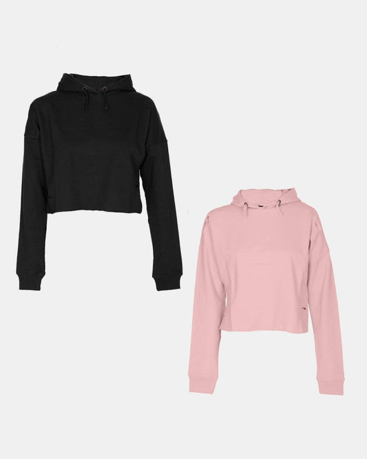 Pack of 2: Black/S - pink Girl's Hoodie