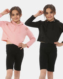 Pack of 2: Black/S - pink Girl's Hoodie