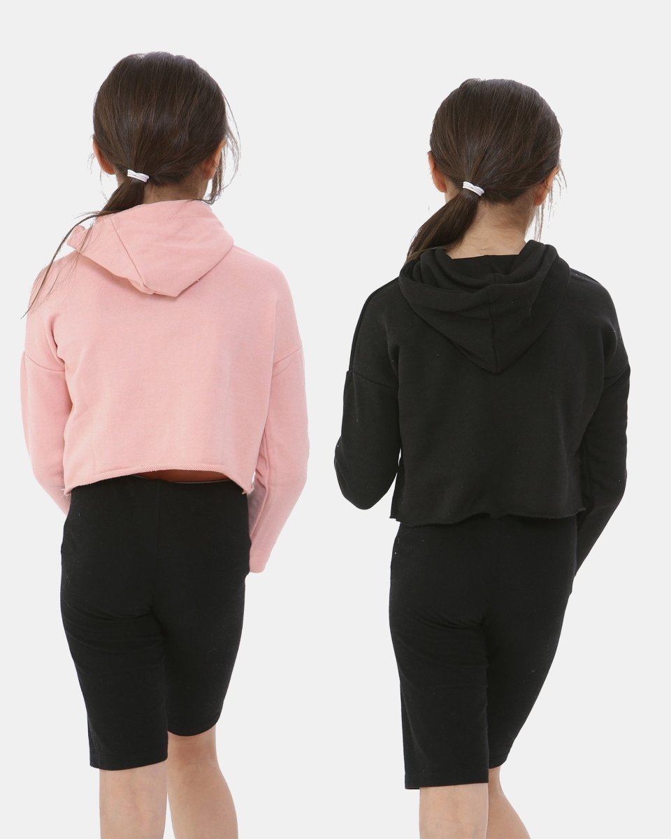 Pack of 2: Black/S - pink Girl's Hoodie