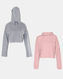 Pack of 2: Charcoal/S - pink Girl's Hoodie