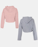 Pack of 2: Charcoal/S - pink Girl's Hoodie