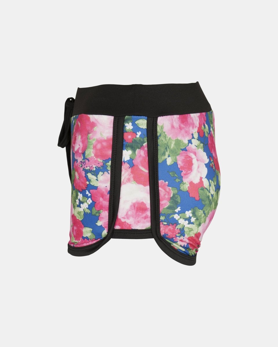 Pink Floral Print Casual Shorts