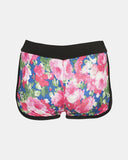 Pink Floral Print Casual Shorts