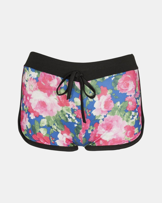 Pink Floral Print Casual Shorts