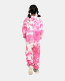 Pink Kids Fleece Tie - Dye Onesie