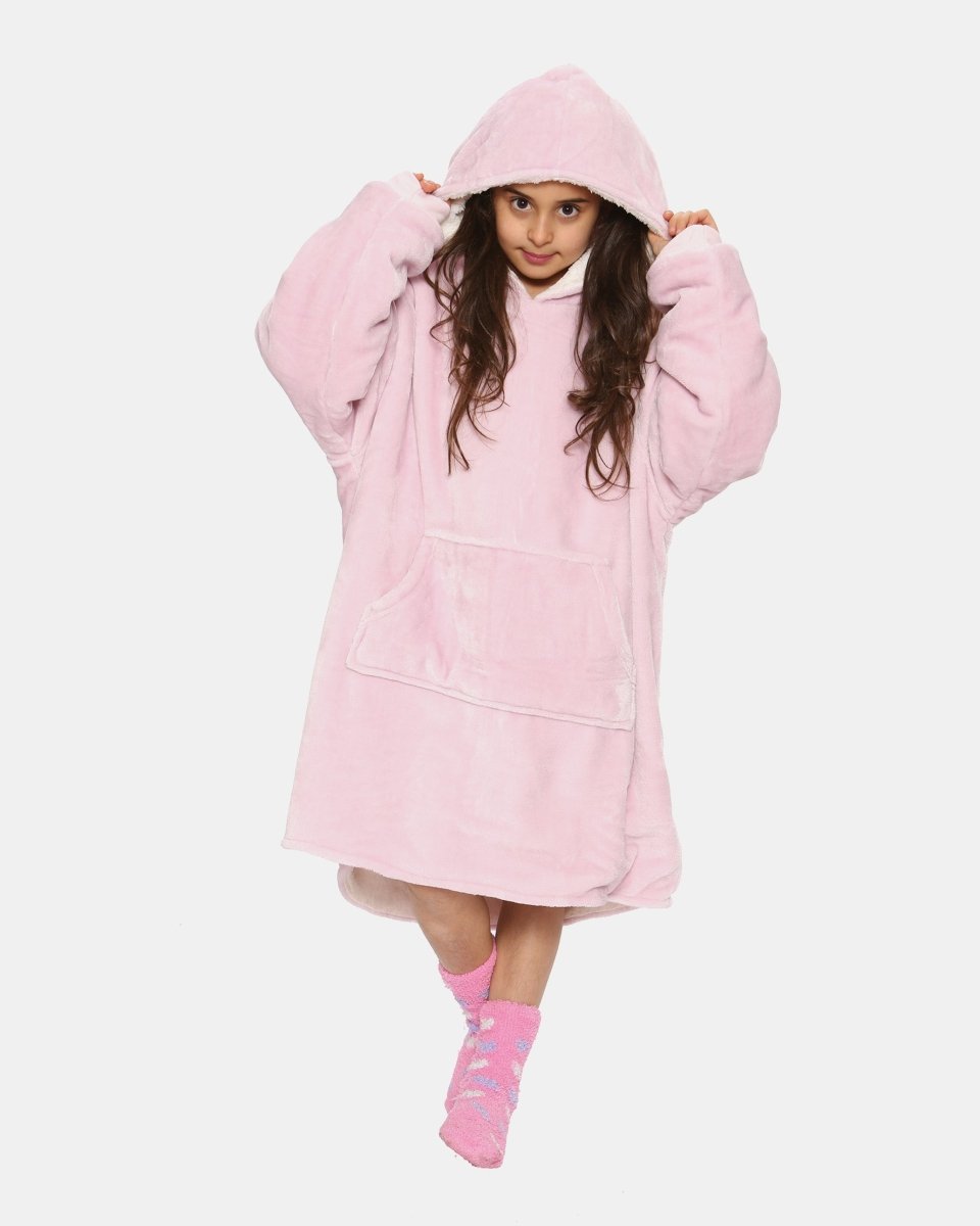 Pink Kids Sherpa Lining Hoodie