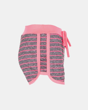 Pink Stripe Gym Fleck Summer Shorts