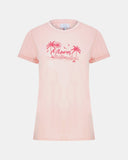 Pink Womens Miami Pale Printed T-Shirt