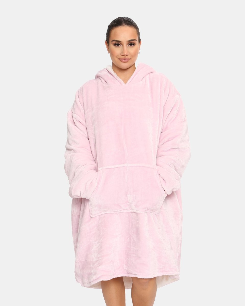 Pink Women's Sherpa Lining Hoodie