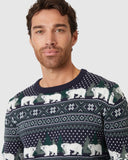 Polar Bear Navy Festive Jumper