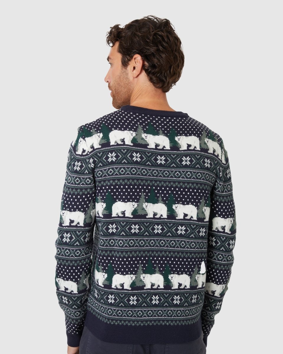 Polar Bear Navy Festive Jumper