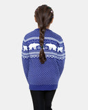 Polar Bear Navy Kids Christmas Jumper