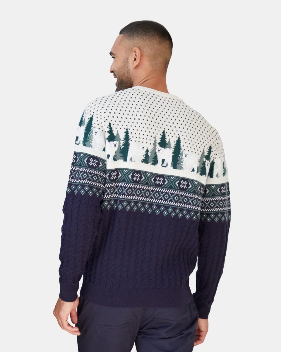 Polar Navy/Grey Festive Jumper