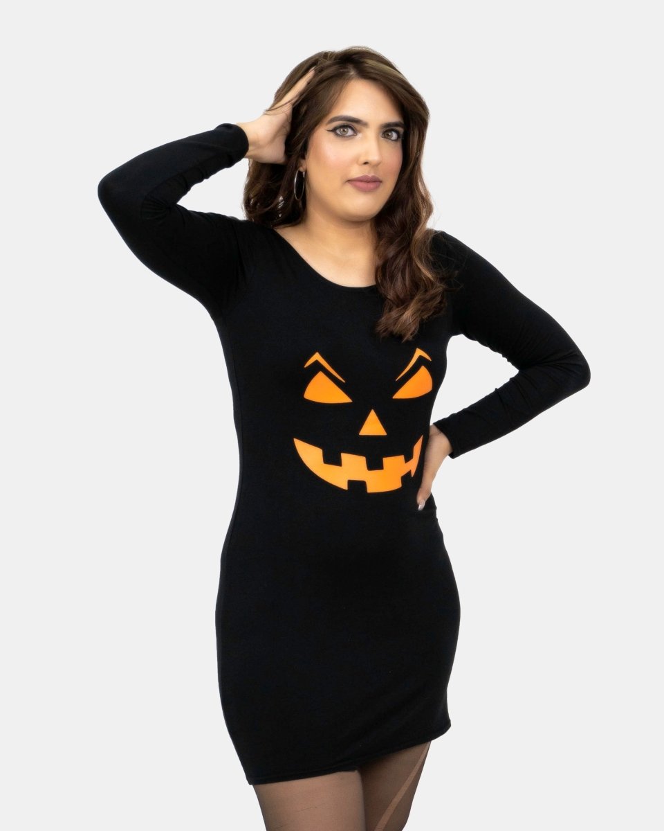 Pumpkin Printed Ladies Fancy Costume