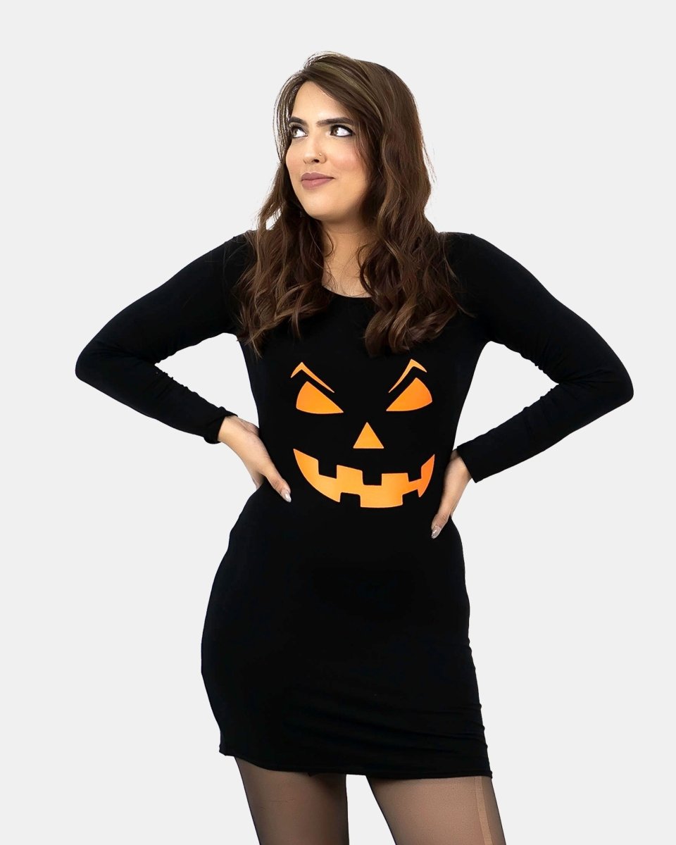 Pumpkin Printed Ladies Fancy Costume