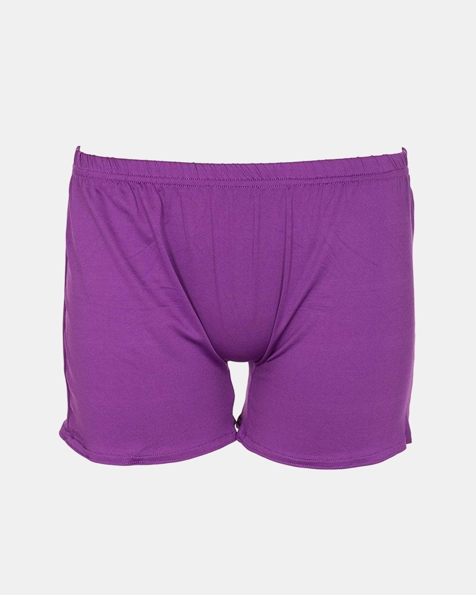 Purple Girls Stretch Shiny Shorts: