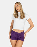 Purple Womens Cotton Shorts
