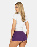 Purple Womens Cotton Shorts